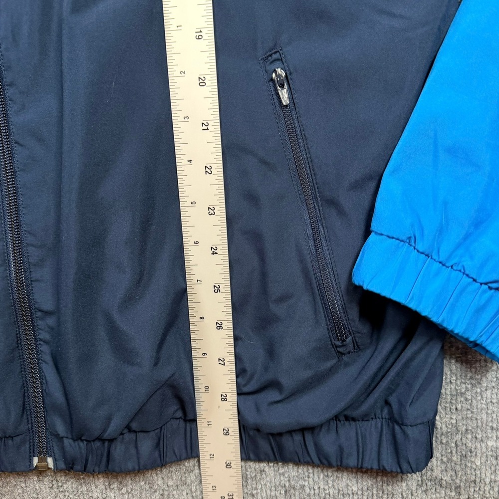 Adidas Track Jacket Mens Large Navy Blue Climalite Full Zip Mesh Lined 3-Stripe - Picture 4 of 13